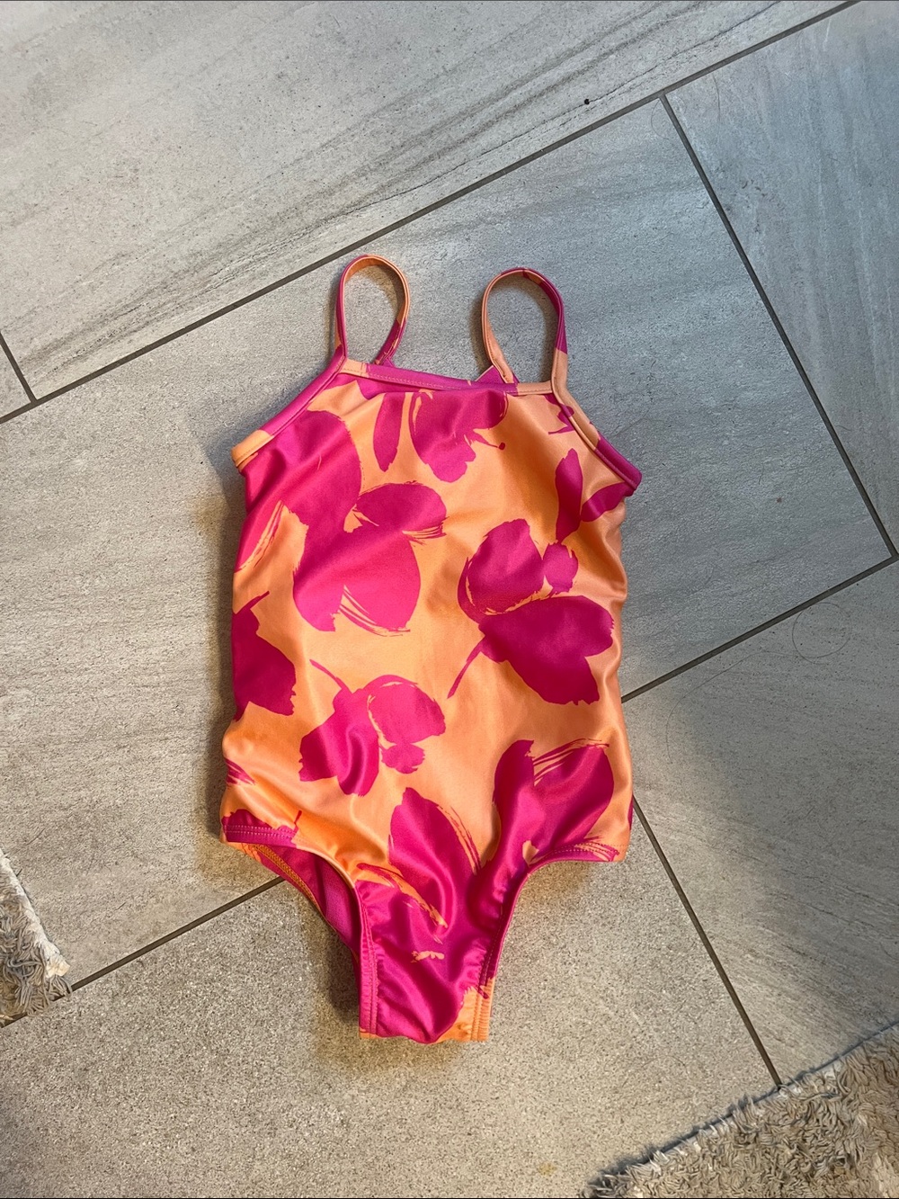 GAP Orange & Pink Floral One-Piece Swimsuit